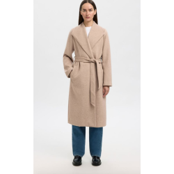 SELECTED FEMME SLFROSA WOOL BLEND COAT SAND