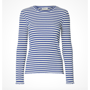 SELECTED FEMME SLFANNA CREW NECK TEE BLUE/WHITE