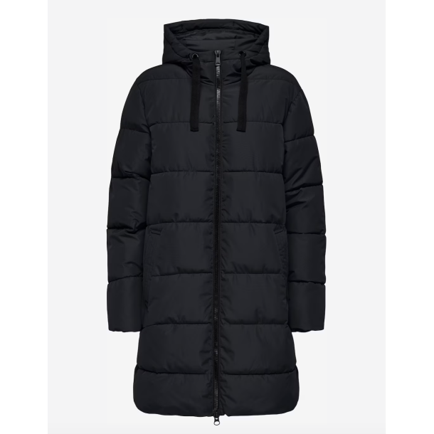ONLY ONLCLAIR PUFFER HOOD COAT BLACK