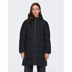 ONLY ONLCLAIR PUFFER HOOD COAT BLACK