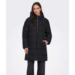 ONLY ONLCLAIR PUFFER HOOD COAT BLACK