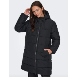 ONLY ONLCLAIR PUFFER HOOD COAT BLACK