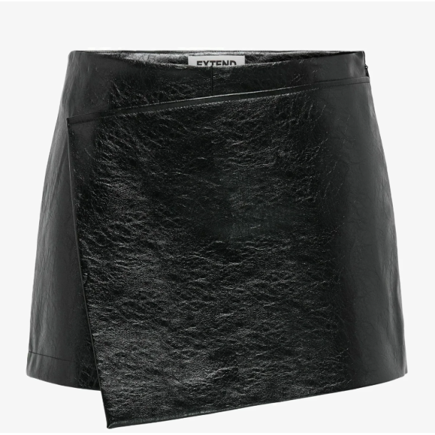 ONLY ONLREBEL FAUX LEATHER SKORTS B BLACK