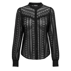 ONLY ONLREBA LACE L/S SHIRT BLACK
