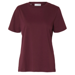 SELECTED FEMME SLFMYESSENTIAL O-NECK TEE FIG