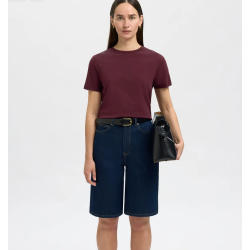 SELECTED FEMME SLFMYESSENTIAL O-NECK TEE FIG