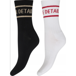 HYPE THE DETAIL SOCKS 2 PK. BLACK/WHITE / RED 