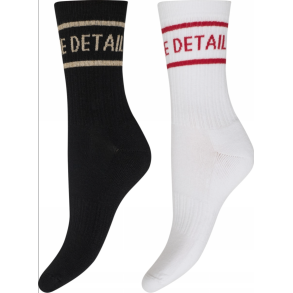 HYPE THE DETAIL SOCKS 2 PK. BLACK/WHITE / RED 