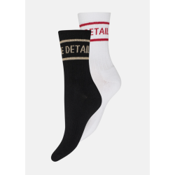 HYPE THE DETAIL SOCKS 2 PK. BLACK/WHITE / RED 