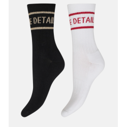 HYPE THE DETAIL SOCKS 2 PK. BLACK/WHITE / RED 