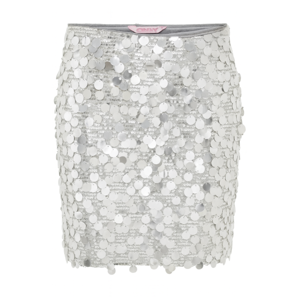 ONLY ONLJADEL SEQUINS SKIRT SILVER