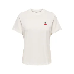 JACQUELINE de YONG JDYPISA PRINT TOP WHITE/CHERRY