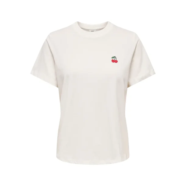 JACQUELINE de YONG JDYPISA PRINT TOP WHITE/CHERRY