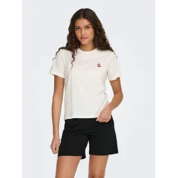 JACQUELINE de YONG JDYPISA PRINT TOP WHITE/CHERRY