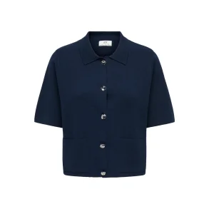 JACQUELINE de YONG JDYPRIME COLLAR CARDIGAN NAVY