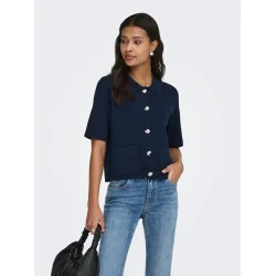 JACQUELINE de YONG JDYPRIME COLLAR CARDIGAN NAVY