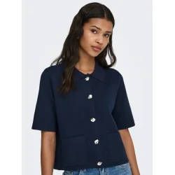 JACQUELINE de YONG JDYPRIME COLLAR CARDIGAN NAVY