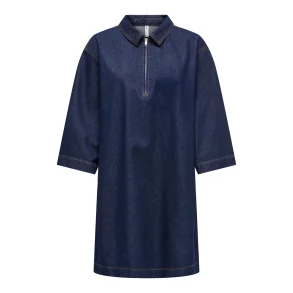 ONLY ONLMILES ZIP DNM DRESS D.BLUE 