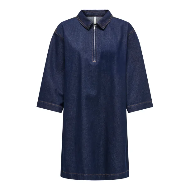 ONLY ONLMILES ZIP DNM DRESS D.BLUE 