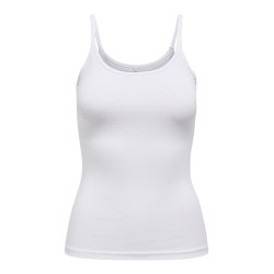 ONLY ONLLOVE STRAP SINGLET TOP WHITE