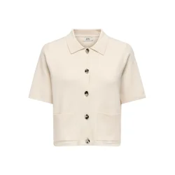 JACQUELINE de YONG JDYPRIME COLLAR CARDIGAN CREAM