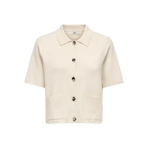 JACQUELINE de YONG JDYPRIME COLLAR CARDIGAN CREAM