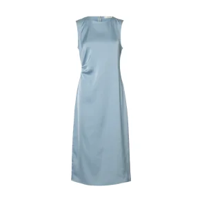 SELECTED FEMME SLFCHLOE SLIM MIDI DRESS BLUE