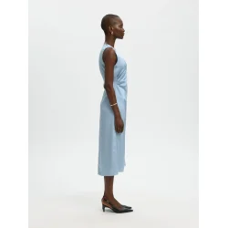 SELECTED FEMME SLFCHLOE SLIM MIDI DRESS BLUE