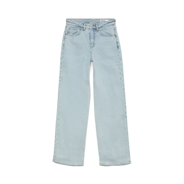 VERO MODA VMTESSA HIGH RISE WIDE JEANS LIGHT BLUE DENIM