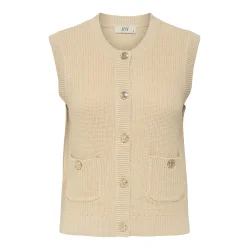 JACQUELINE de YONG JDYSTELLA O-NECK VEST BEIGE 