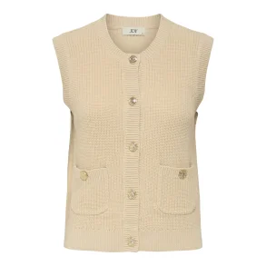 JACQUELINE de YONG JDYSTELLA O-NECK VEST BEIGE 