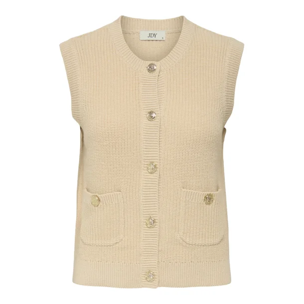 JACQUELINE de YONG JDYSTELLA O-NECK VEST BEIGE