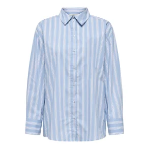 JACQUELINE de YONG JDYMIO OVERSIZE SHIRT BLUE