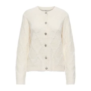 JACQUELINE de YONG JDYJAYLA O-NECK CARDIGAN ECRU