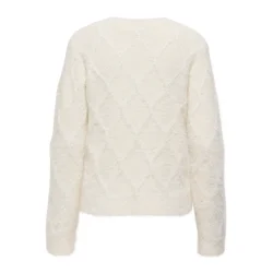 JACQUELINE de YONG JDYJAYLA O-NECK CARDIGAN ECRU