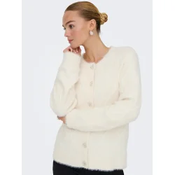 JACQUELINE de YONG JDYJAYLA O-NECK CARDIGAN ECRU