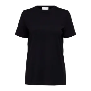SELECTED FEMME SLFMYESSENTIAL O-NECK TEE BLACK