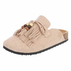 NOVA CHALINE TASSEL SLIPPER BEIGE