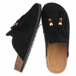 NOVA CHALINE TASSEL SLIPPER BLACK