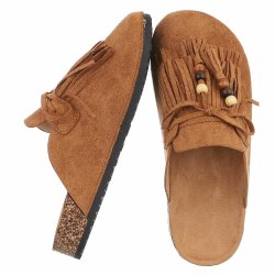 NOVA CHALINE TASSEL SLIPPER CAMEL