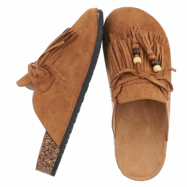 NOVA CHALINE TASSEL SLIPPER CAMEL
