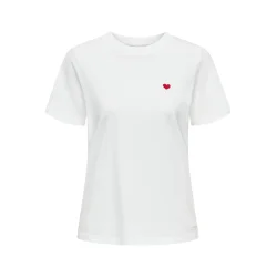 JACQUELINE de YONG JDYPISA TOP HEART WHITE