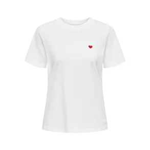 JACQUELINE de YONG JDYPISA TOP HEART WHITE