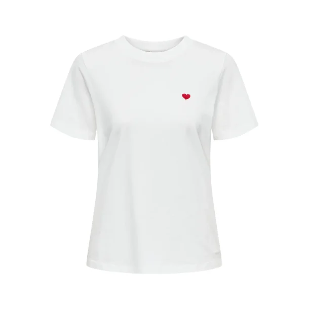 JACQUELINE de YONG JDYPISA TOP HEART WHITE