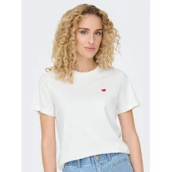 JACQUELINE de YONG JDYPISA TOP HEART WHITE