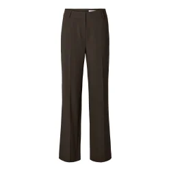 SELECTED FEMME SLFRITA WIDE PANT D.BROWN