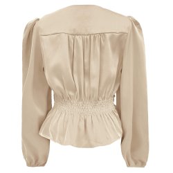LIBERT� ESSENTIEL TIKI TWIST BLOUSE CHAMPAGNE