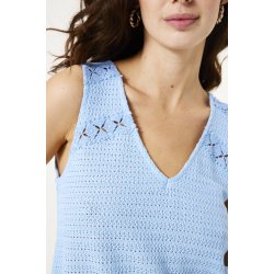 GARCIA F50022 SINGLET TOP BLUE