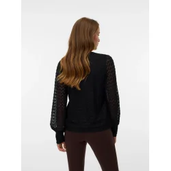 VERO MODA VMBECCA LACE TOP BLACK