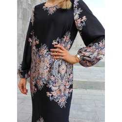 LIBERT� ESSENTIEL WENNISE DRESS BLACK PAISLEY
